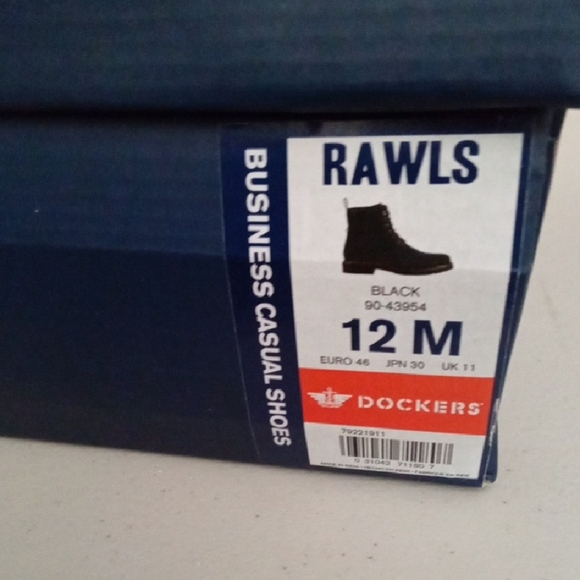 Dockers Black Combat Boots Lace-up Mid-ankle - Picture 8 of 8